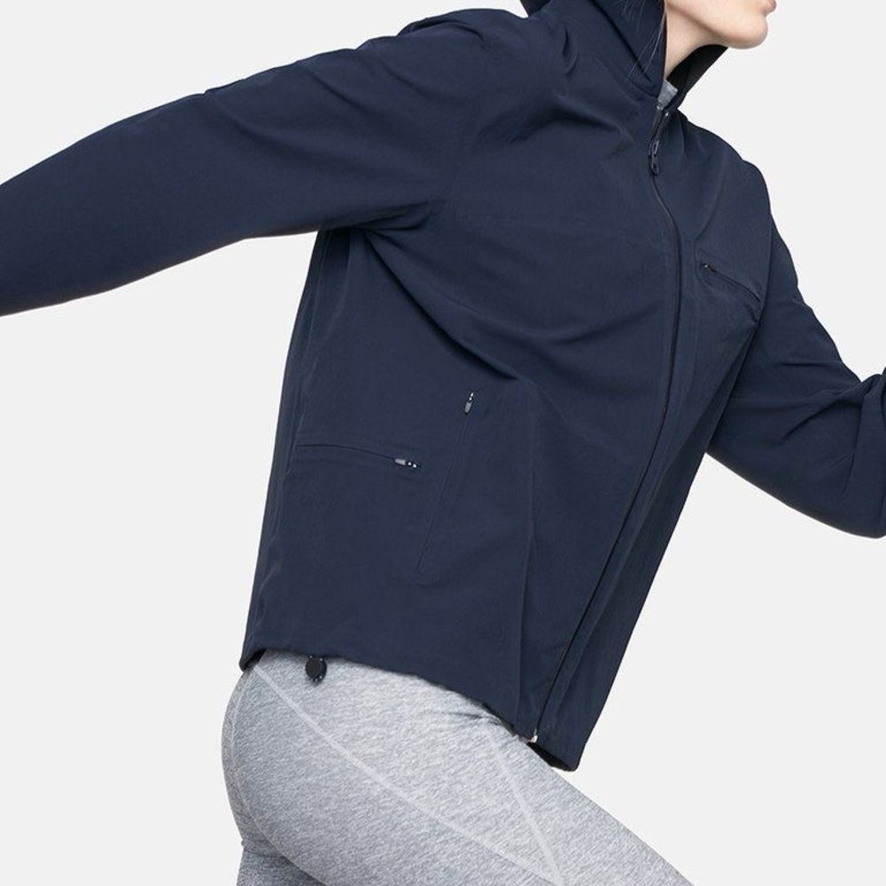 OUTDOOR VOICES Navy Blue Rektrek Softshell Hooded Zip Up Jacket